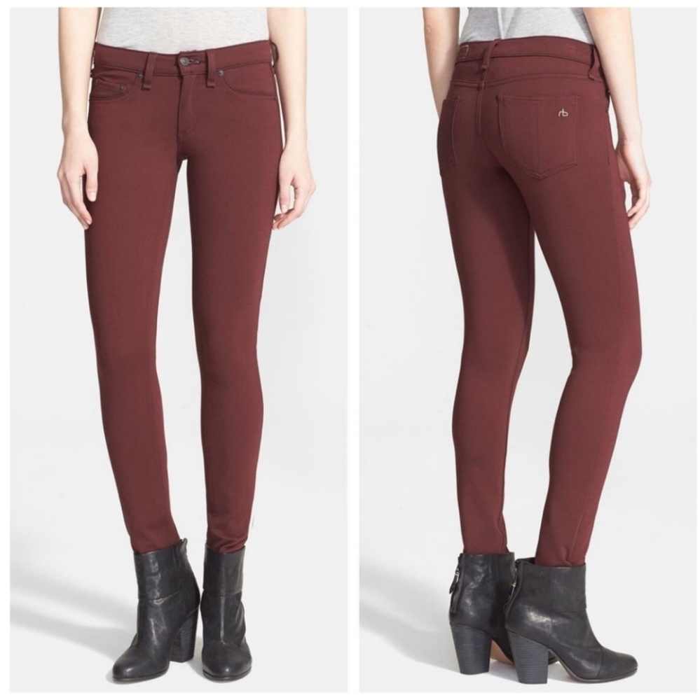 《 Rag & Bone 》Burgundy Ponte Leggings